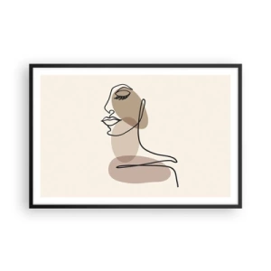 Poster in cornice nera - Ascoltando se stessa - 91x61 cm