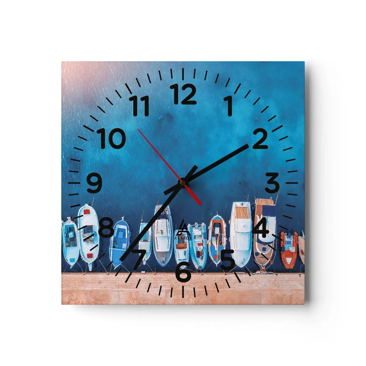Orologio da parete - Orologio in Vetro - In una fila - 40x40 cm