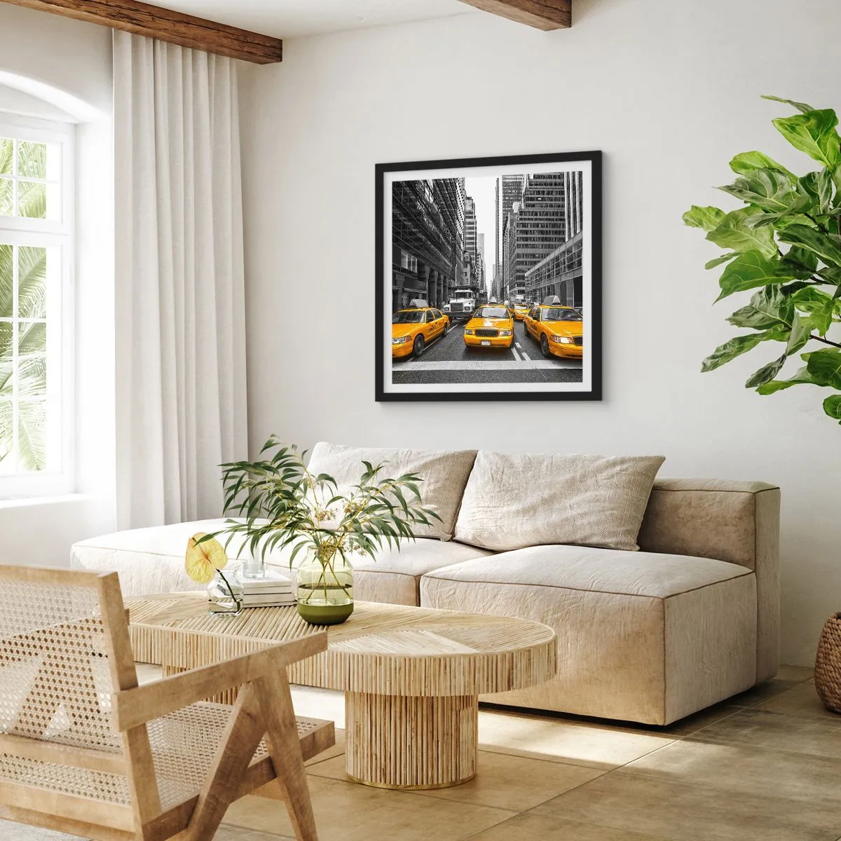 Poster in cornice nera - Siamo noi che coloriamo la città - 30x30 cm