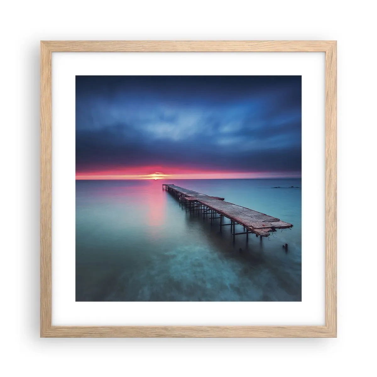 Poster in cornice rovere chiaro - Tra il cielo e la terra - 40x40 cm