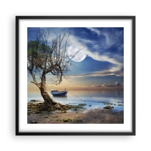 Poster in cornice nera - È la fine o l'inizio? - 50x50 cm