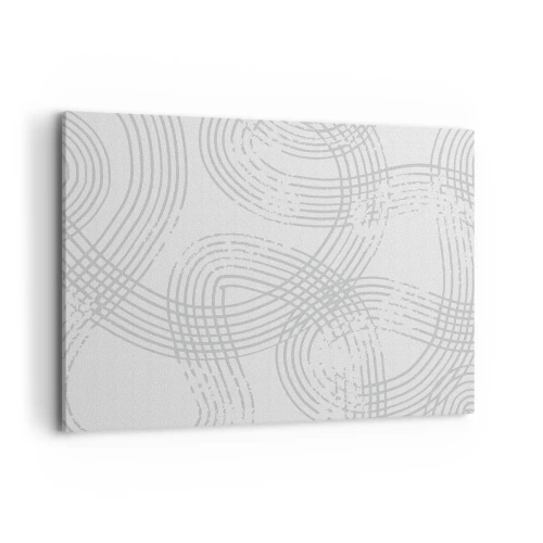 Quadro su tela - Stampe su Tela - Un motivo sottile con linee intrecciate in tonalità chiare - 100x70cm - Non vi è una via diritta - Decorazione murale moderna per soggiorno e camera da letto ARTTOR