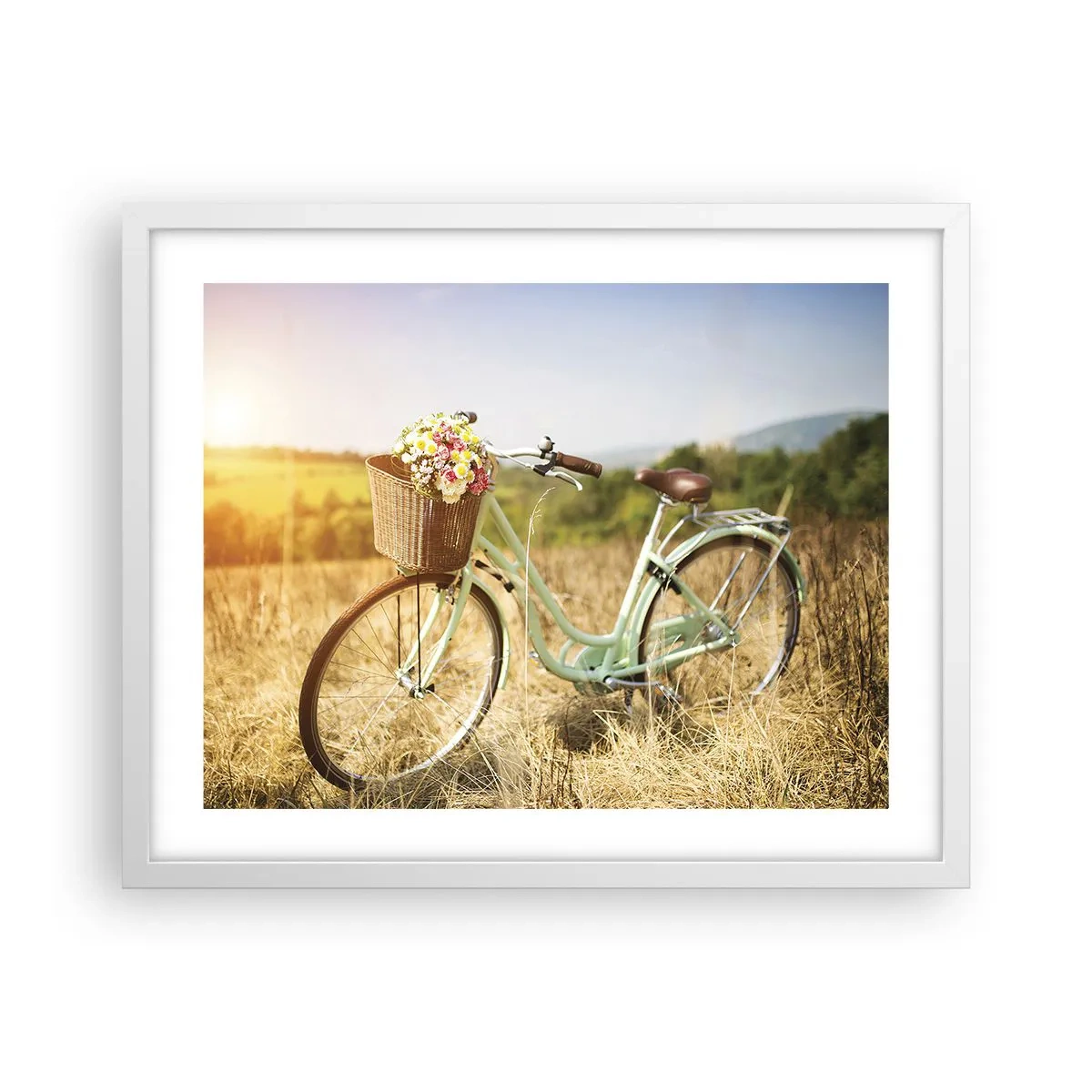 Poster in cornice bianca - Resto qui un attimo - 50x40 cm
