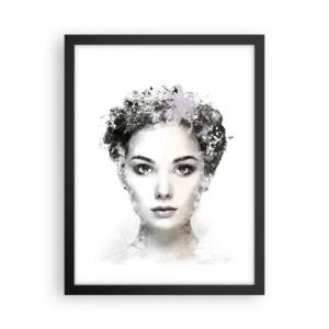 Poster in cornice nera - Ritratto estremamente alla moda - 30x40 cm