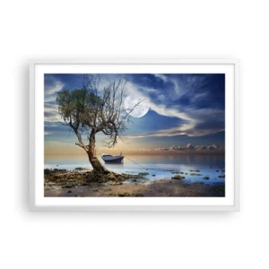 Poster in cornice bianca - È la fine o l'inizio? - 70x50 cm