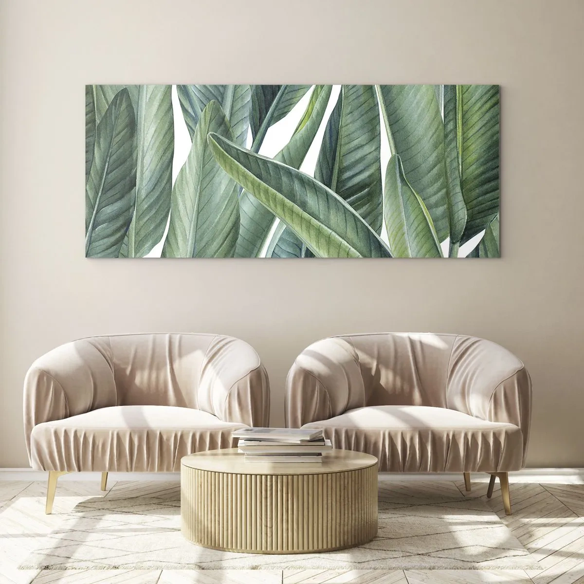 Quadro su vetro - Il verde in sé - 100x40 cm