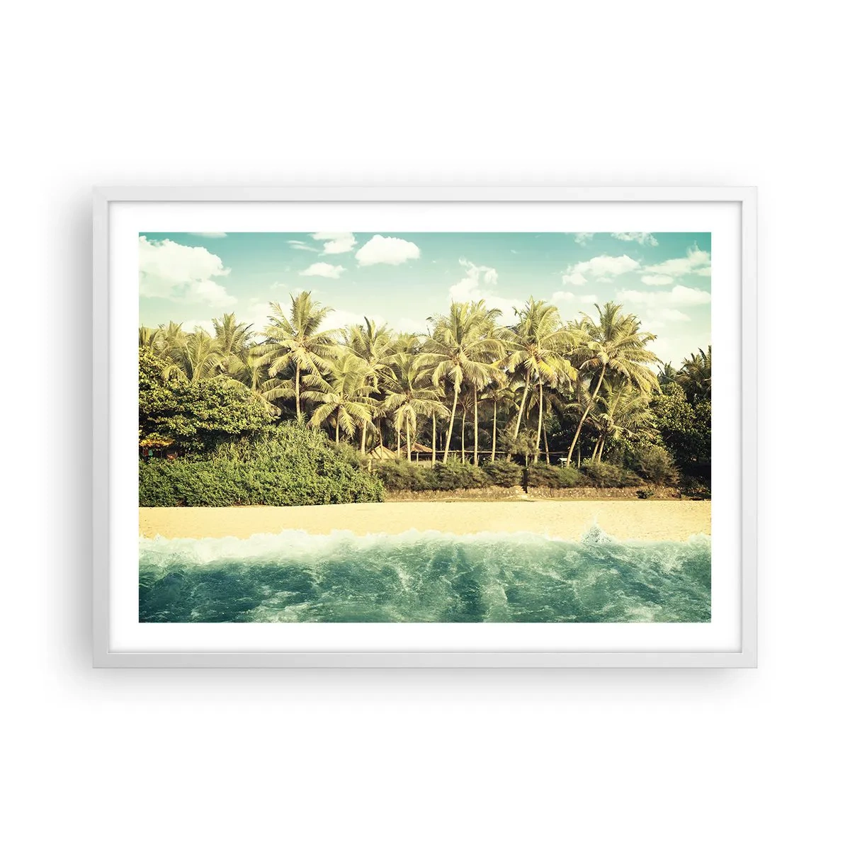 Poster in cornice bianca - Forse qui? - 70x50 cm