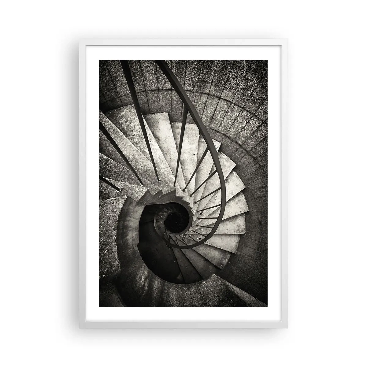 Poster in cornice bianca - Salire e scendere - 50x70 cm