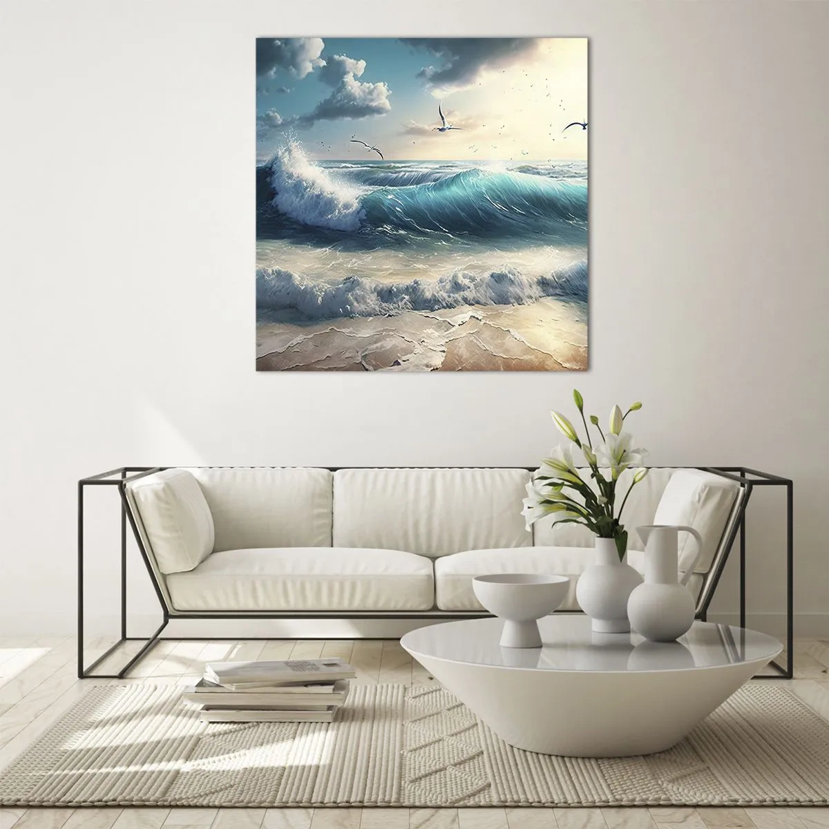 Quadro su vetro - Mormora solo per te - 40x40 cm