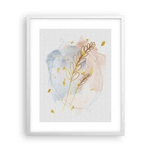 Poster in cornice bianca - Soffio d'oro - 40x50 cm