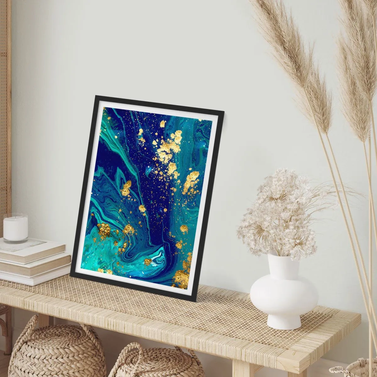 Poster in cornice nera - Petali di sole - 30x40 cm