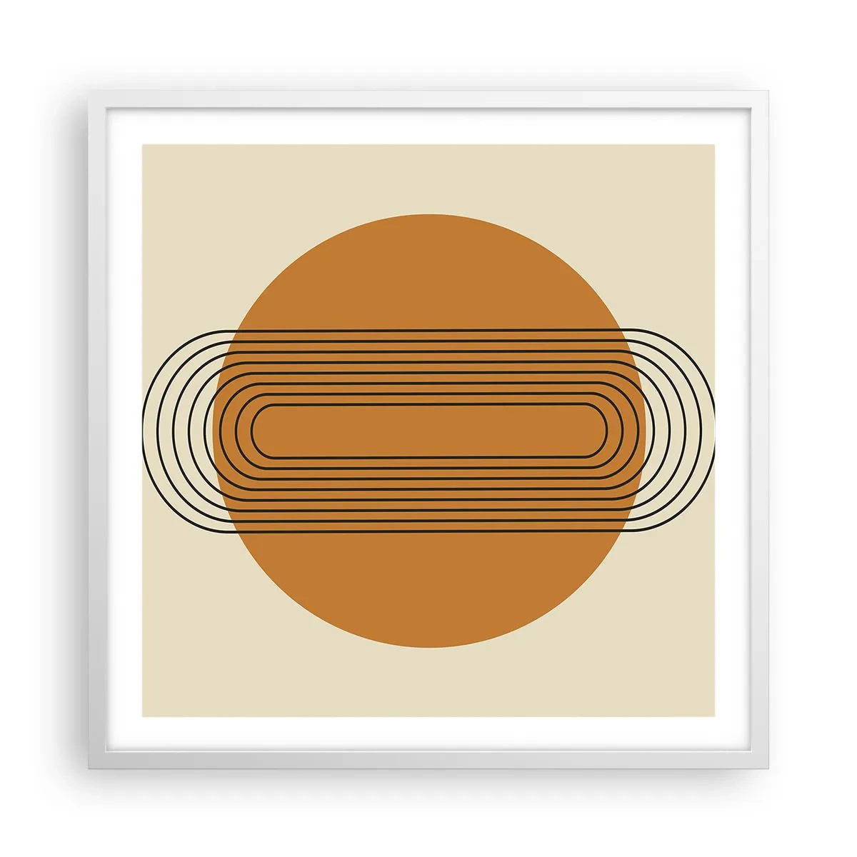 Poster in cornice bianca - Piano perfetto - 60x60 cm