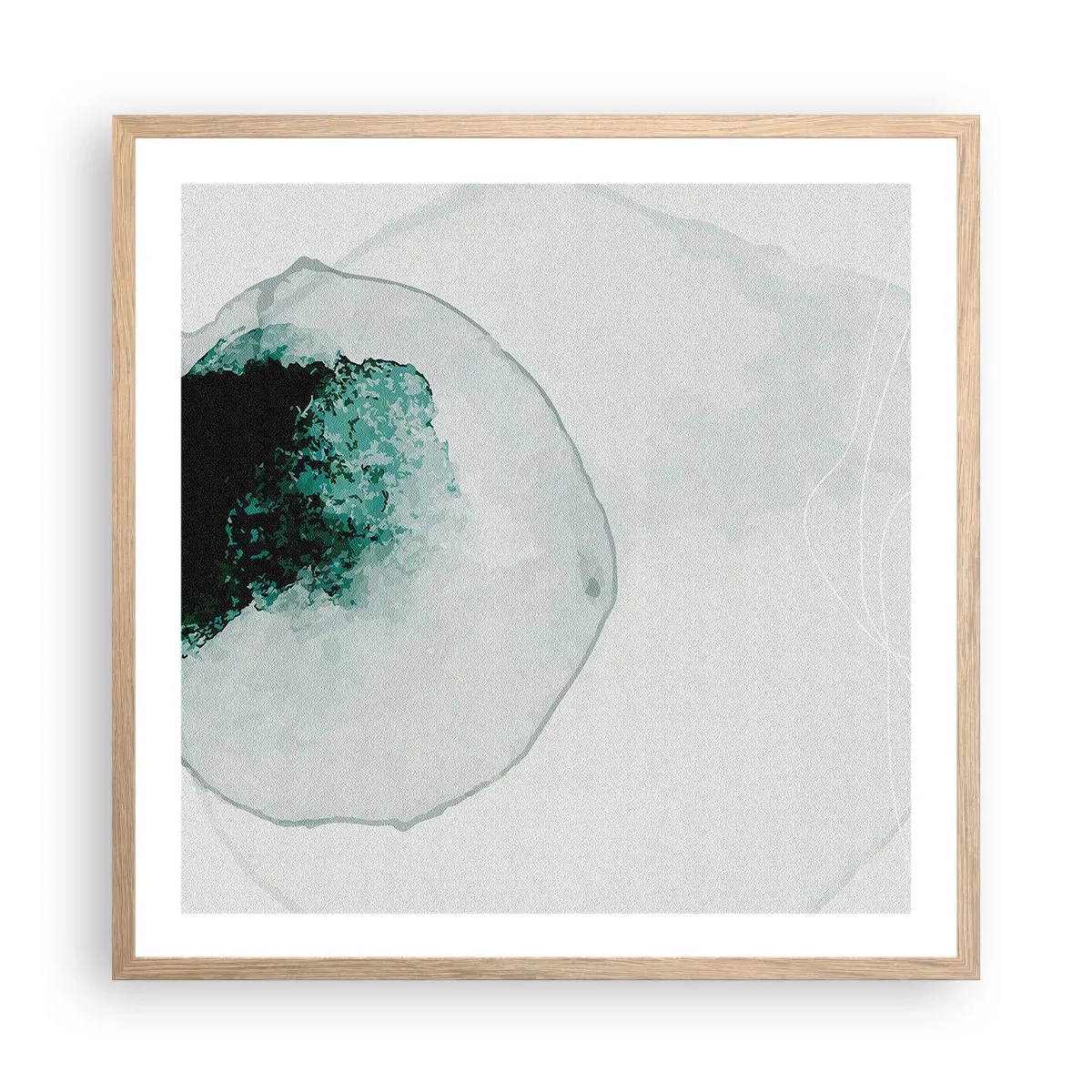 Poster in cornice rovere chiaro - In una goccia d'acqua - 60x60 cm