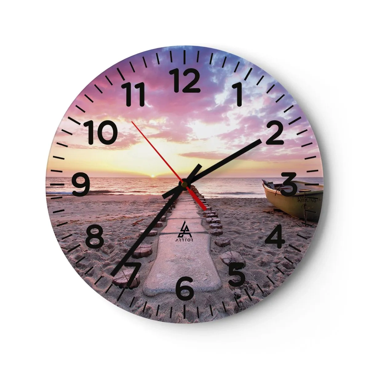 Orologio da parete - Orologio in Vetro - Un momento profondo - 40x40 cm