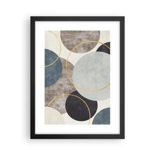 Poster in cornice nera - Un cerchio dietro l'altro - 30x40 cm