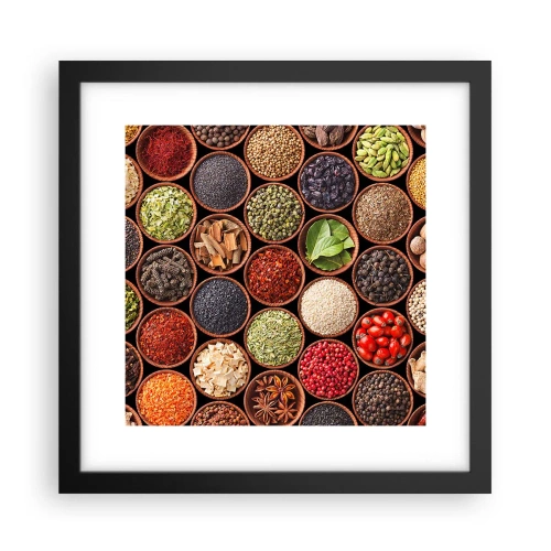 Poster in cornice nera - Tutti i gusti del mondo - 30x30 cm