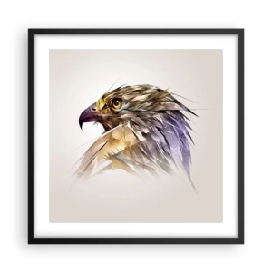 Poster in cornice nera - Ritratto di guerriero - 50x50 cm