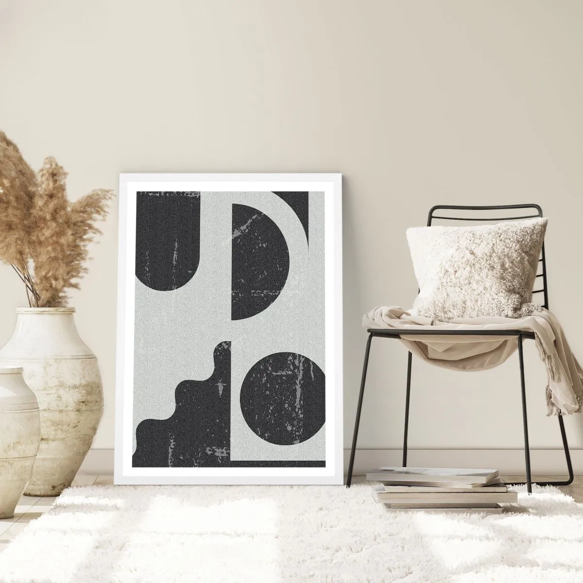 Poster in cornice bianca - Composizione sopra e sotto - 50x70 cm