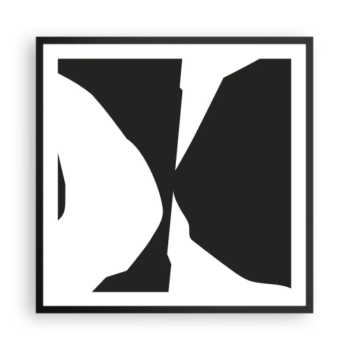 Poster in cornice nera - Positivo - negativo - 60x60 cm