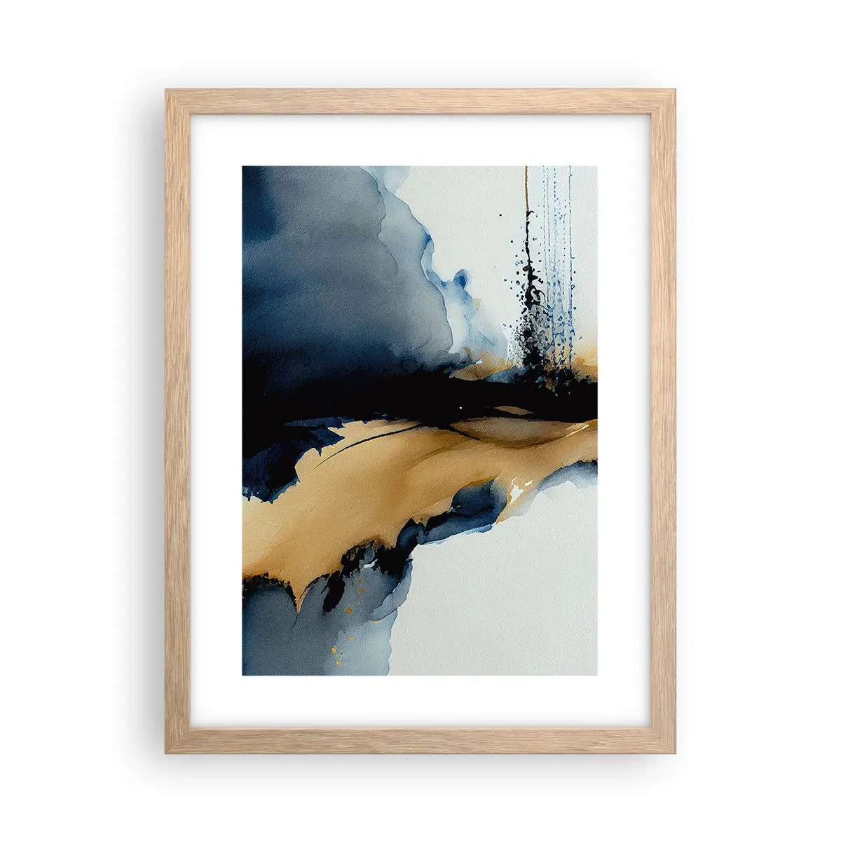 Poster in cornice rovere chiaro - Dietro la cortina - 30x40 cm