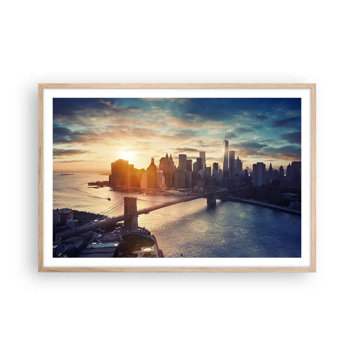Poster in cornice rovere chiaro - Il monumento alla cultura dell'occidente - 91x61 cm