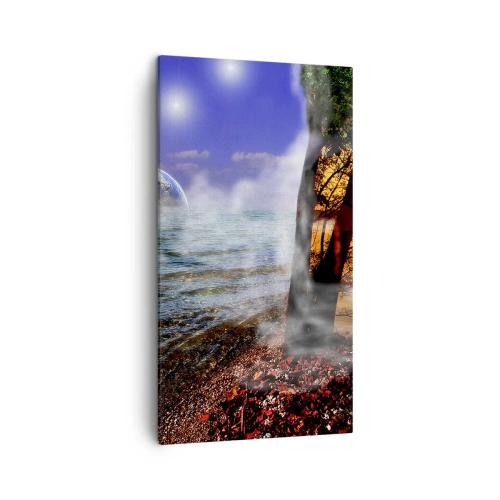 Quadro su tela - Stampe su Tela - Paesaggio surreale: unità della natura - 45x80 cm