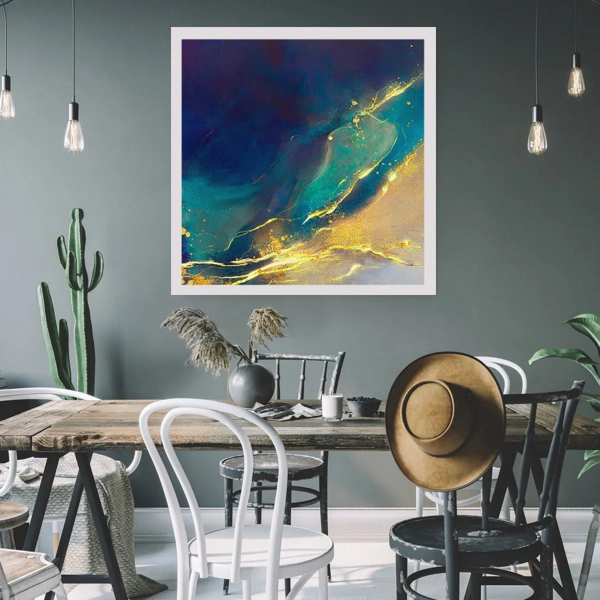 Poster - La palude dorata - 40x40 cm