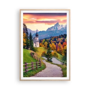 Poster in cornice rovere chiaro - Un paesaggio come dipinto - 70x100 cm