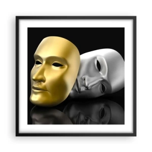 Poster in cornice nera - La vita è teatro - 50x50 cm