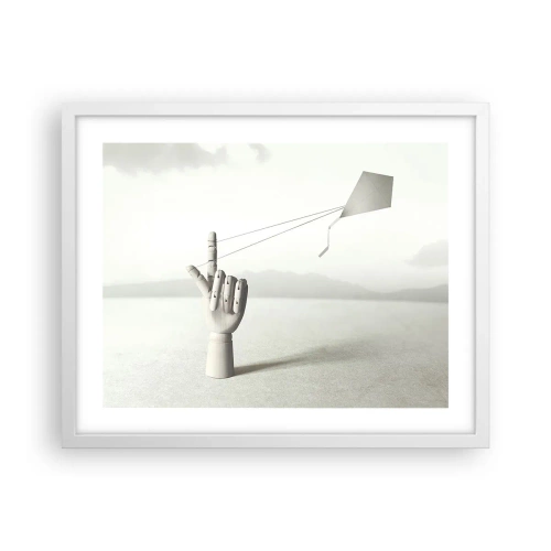 Poster in cornice bianca - Prova di forza - 50x40 cm