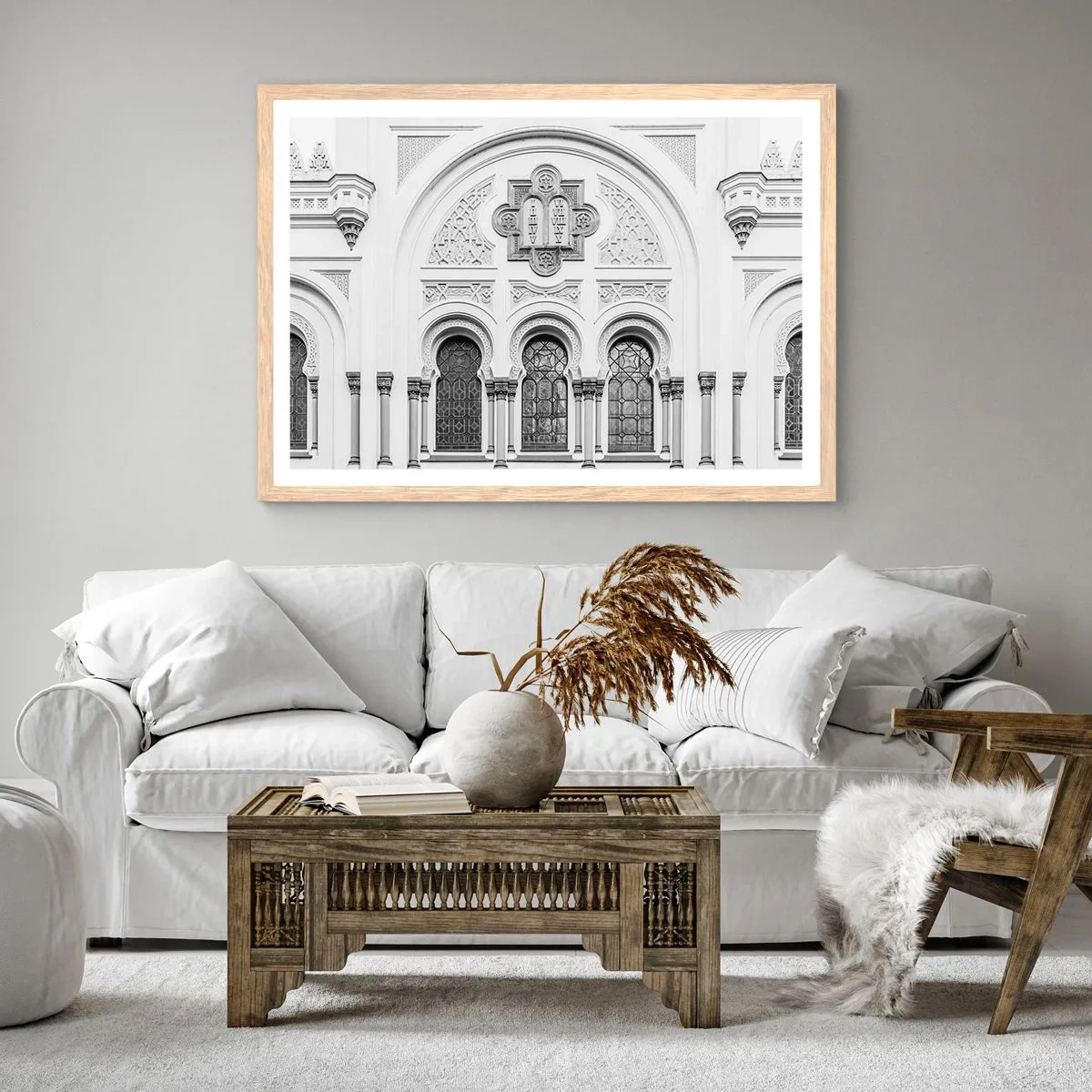 Poster in cornice rovere chiaro - Al confine delle culture - 70x50 cm