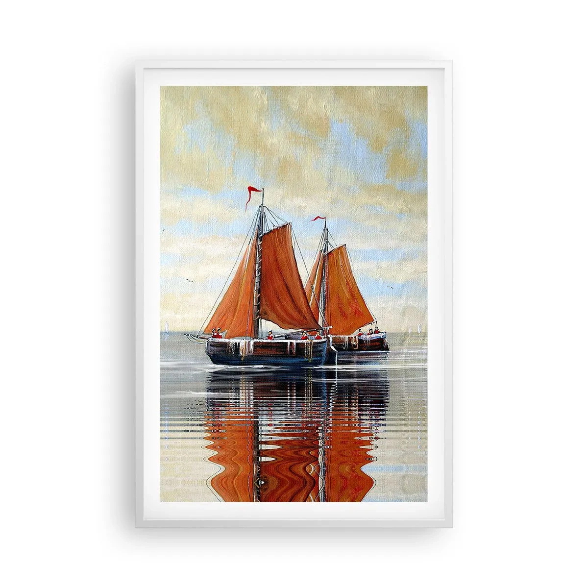 Poster in cornice bianca - Naviga, marinaio... - 61x91 cm