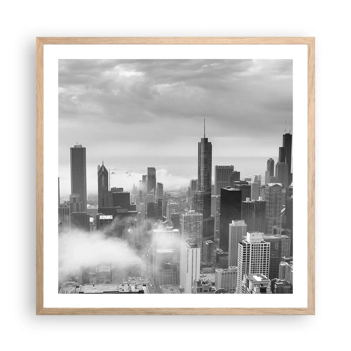Poster in cornice rovere chiaro - Paesaggio americano - 60x60 cm