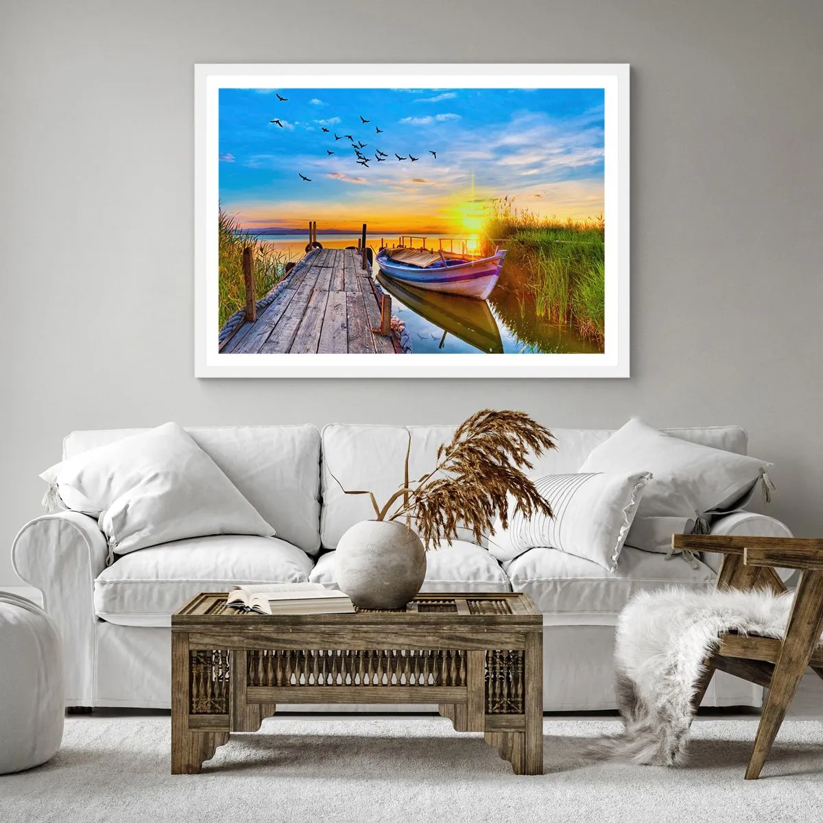 Poster in cornice bianca - A domani - 40x40 cm