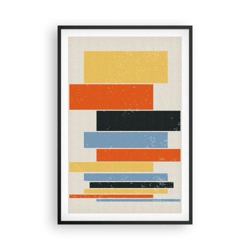 Poster in cornice nera - Notazione musicale - 61x91 cm