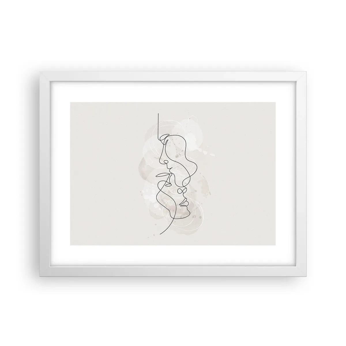 Poster in cornice bianca - Intrecciati in un abbraccio - 40x30 cm