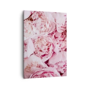 Quadro su tela - Stampe su Tela - Un primo piano di un bouquet di peonie rosa - 50x70cm - Morbide e profumate - Decorazione murale moderna per soggiorno e camera da letto ARTTOR