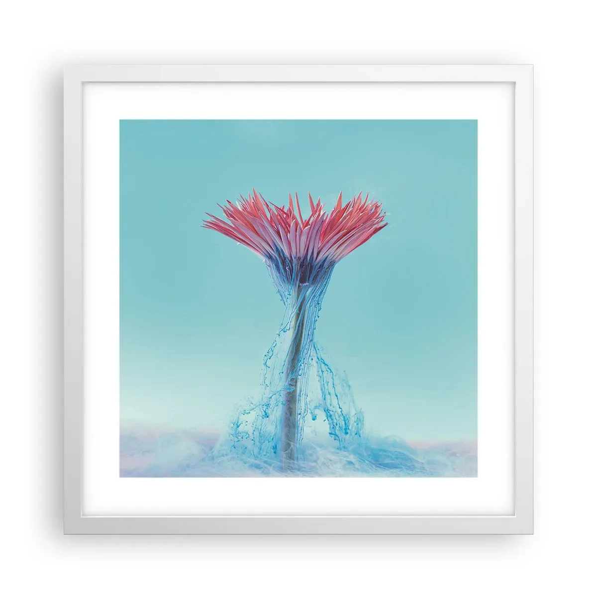 Poster in cornice bianca - L'abbraccio che ravviva - 40x40 cm