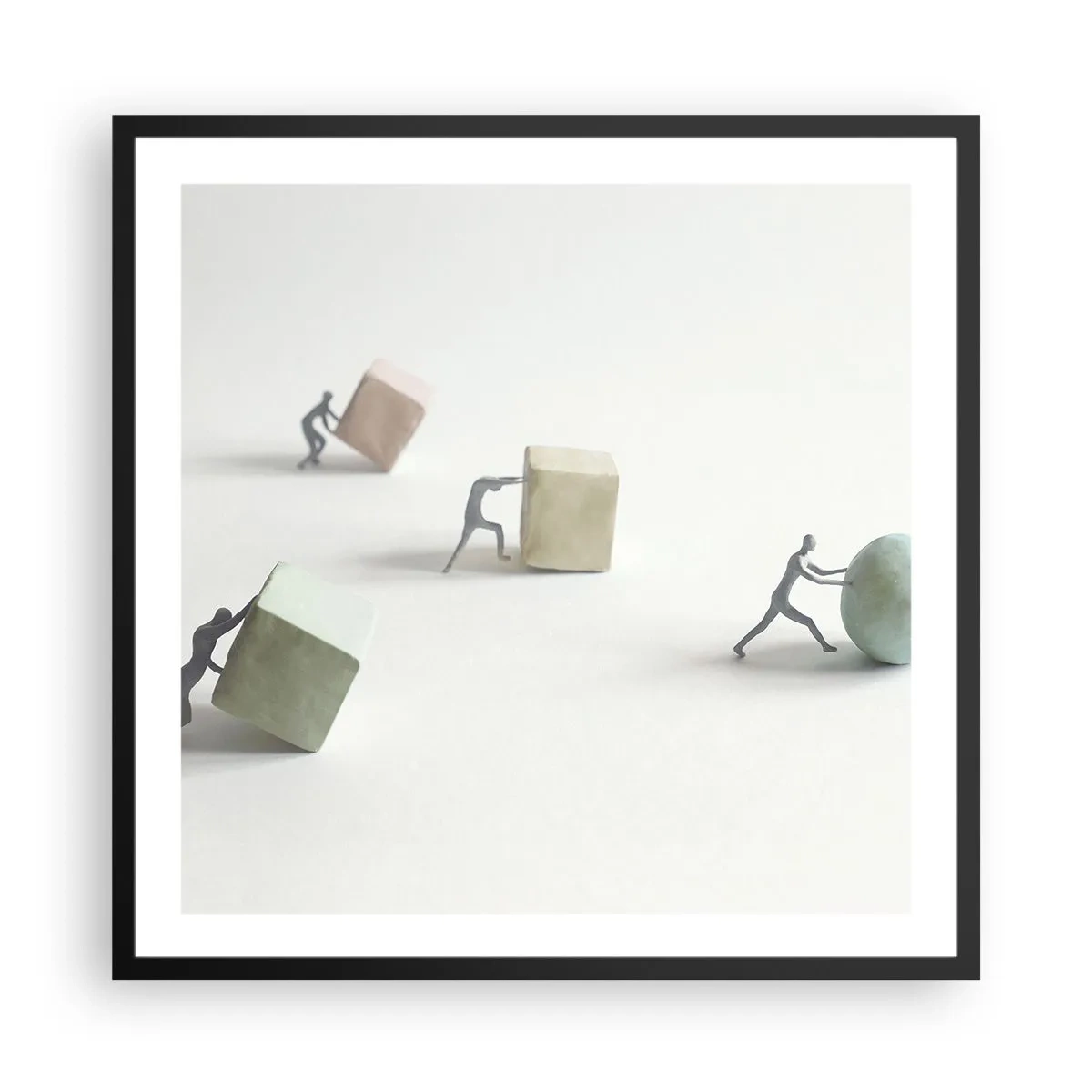 Poster in cornice nera - È la vita - 60x60 cm