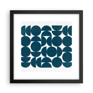 Poster in cornice nera - Cerchi e semicerchi - 30x30 cm