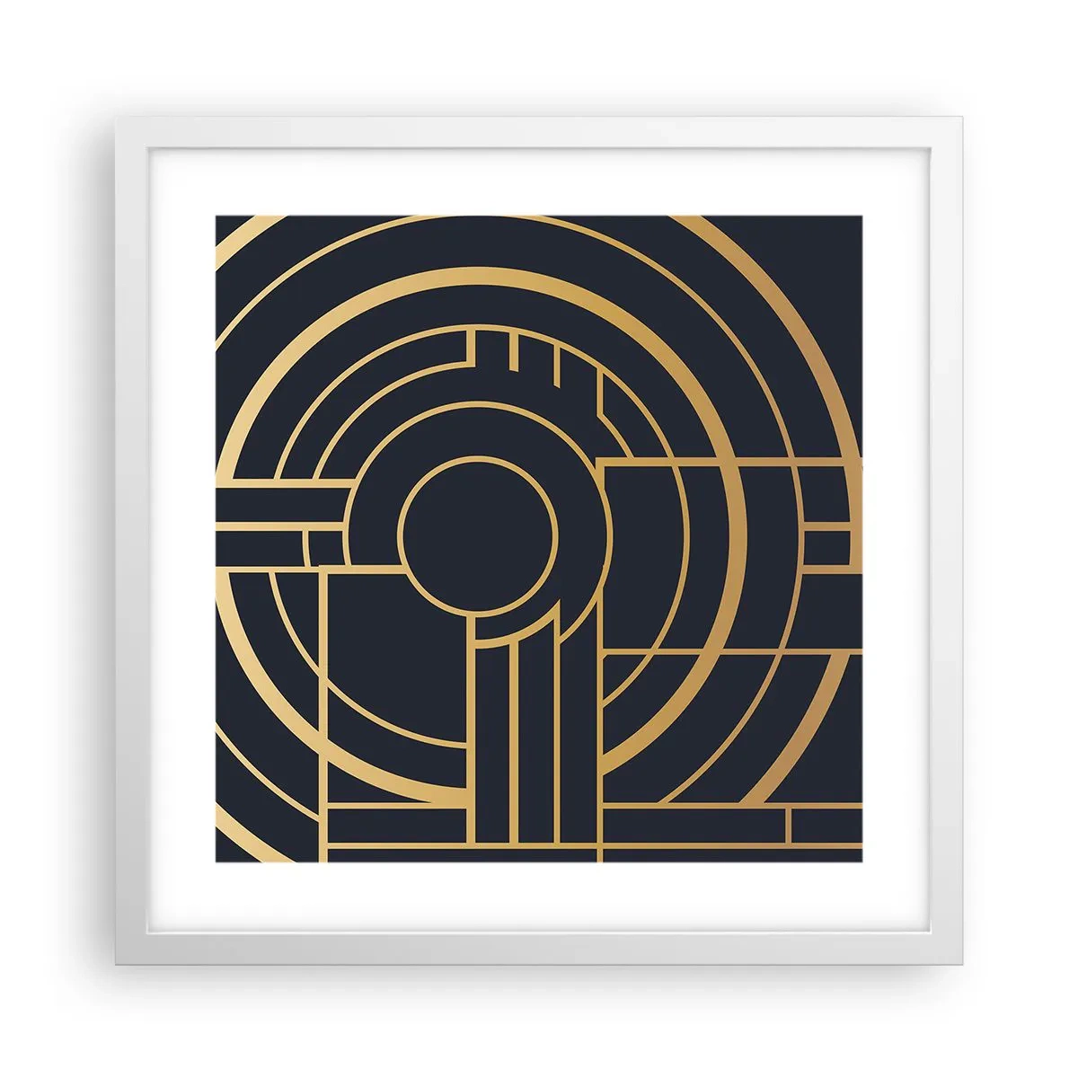 Poster in cornice bianca - Il giro delle cose - 40x40 cm