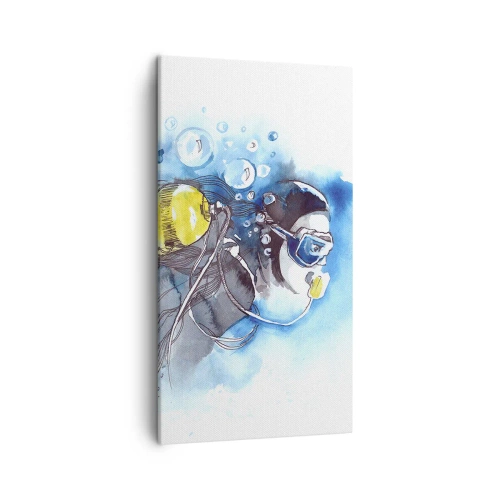 Quadro su tela - Stampe su Tela - Il grande blu - 45x80 cm