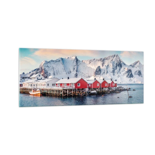 Quadro su vetro - Atmosfera del nord - 100x40 cm