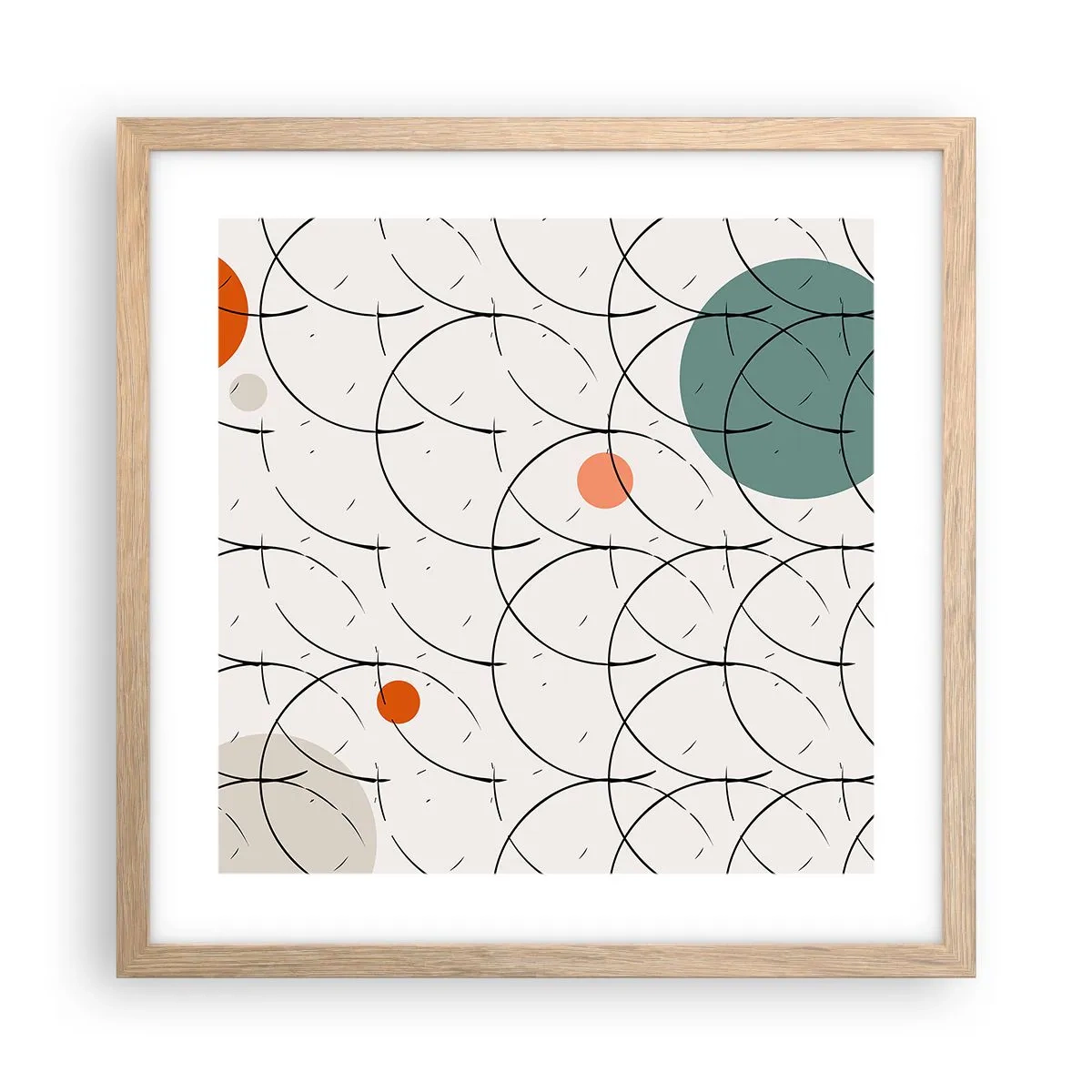 Poster in cornice rovere chiaro - Nello spirito della pop-art - 40x40 cm