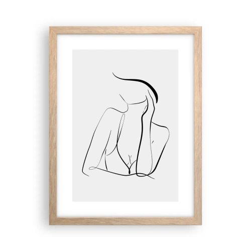 Poster in cornice rovere chiaro - Sull'onda dei sogni - 30x40 cm