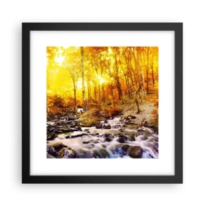 Poster in cornice nera - Pietre incorniciate in oro e platino - 30x30 cm