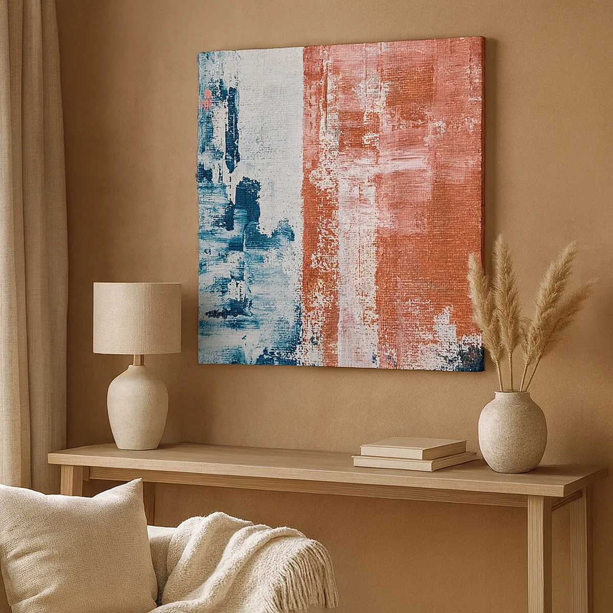 Quadro su tela - Stampe su Tela - Astratto in due metà - 30x30 cm