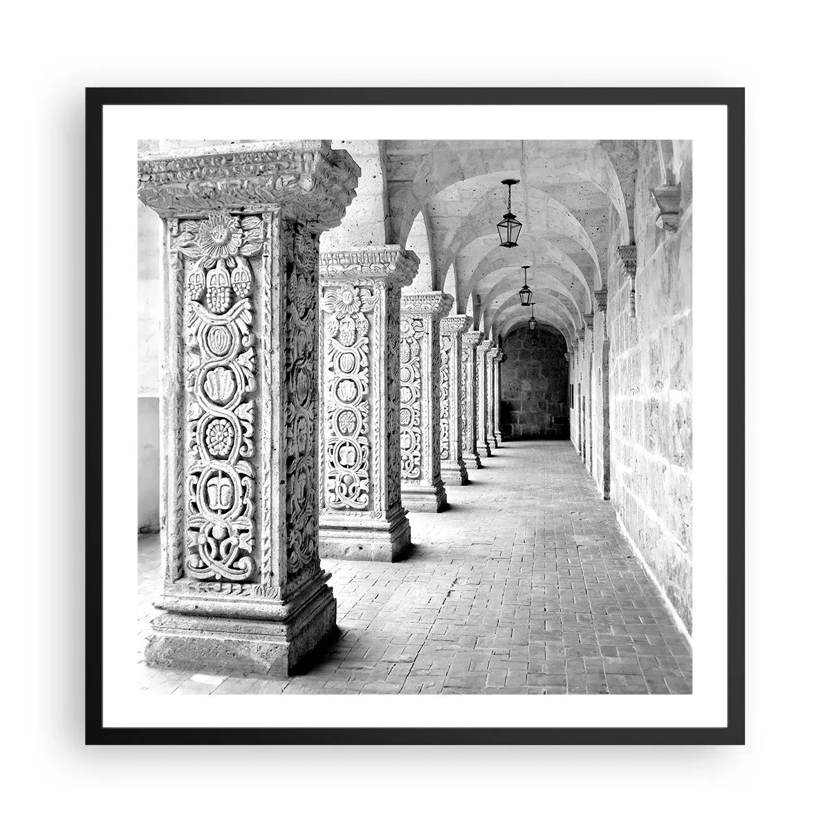 Poster in cornice nera - Dove porterà? - 60x60 cm