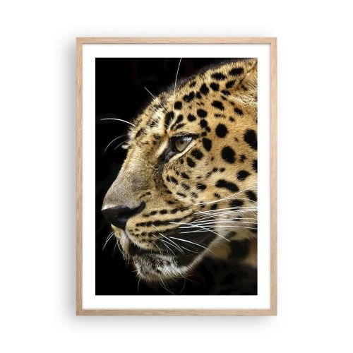 Poster in cornice rovere chiaro - Calmo, concentrato, pronto - 50x70 cm