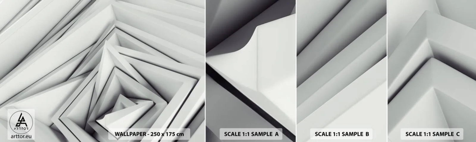 Campione Di Fotomurale Standard Eco - Germogli spigolosi - Tecnologia, 3D, Moderno - 100x30 cm